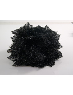 Klamra do Włosów WIECZOROWA CZARNY KWIAT KWIATEK  Lolita...