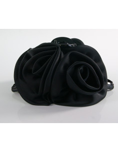 Klamra do Włosów WIECZOROWA CZARNA DWA KWIATY KWIAT...