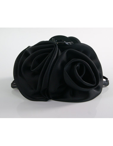 Klamra do Włosów WIECZOROWA CZARNA DWA KWIATY...