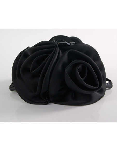 Klamra do Włosów WIECZOROWA CZARNA DWA KWIATY KWIAT  Lolita Akcesoria