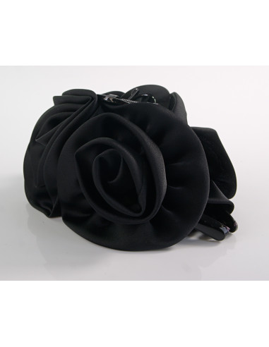Klamra do Włosów WIECZOROWA CZARNA DWA KWIATY...