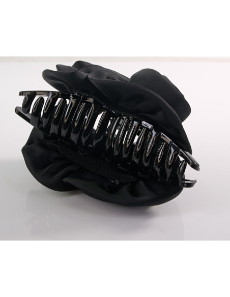 Klamra do Włosów WIECZOROWA CZARNA DWA KWIATY KWIAT  Lolita Akcesoria