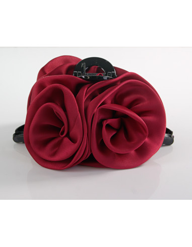 Klamra do Włosów WIECZOROWA CZARNA DWA KWIATY...