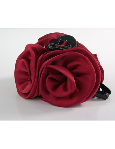 Klamra do Włosów WIECZOROWA CZARNA DWA KWIATY...