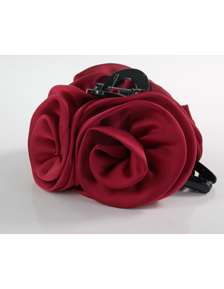 Klamra do Włosów WIECZOROWA CZARNA DWA KWIATY KWIAT  Lolita Akcesoria