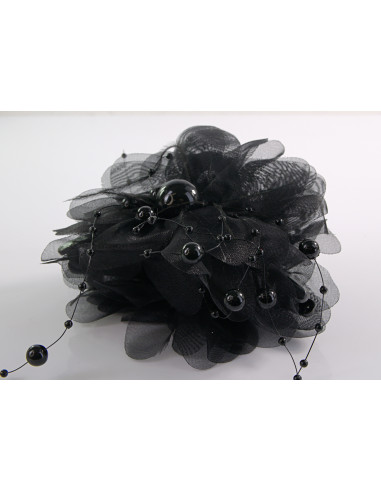 Klamra do Włosów WIECZOROWA CZARNY KWIAT...