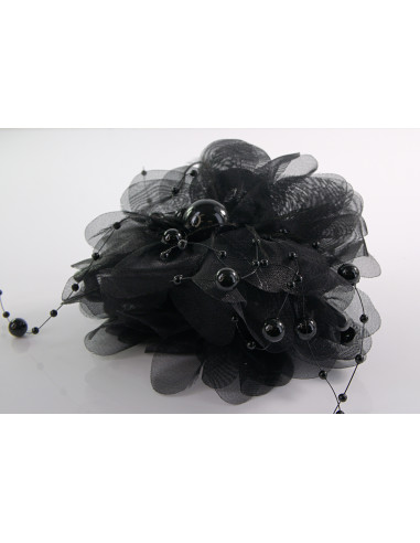 Klamra do Włosów WIECZOROWA CZARNY KWIAT...