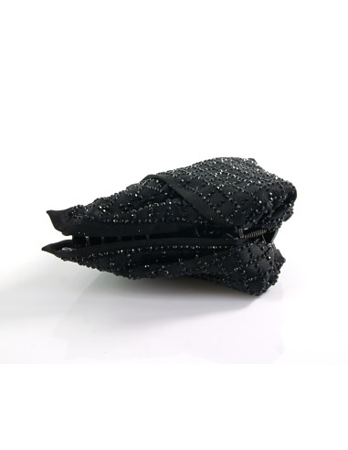 Klamra do Włosów WIECZOROWA CZARNA ŚWIECĄCA...