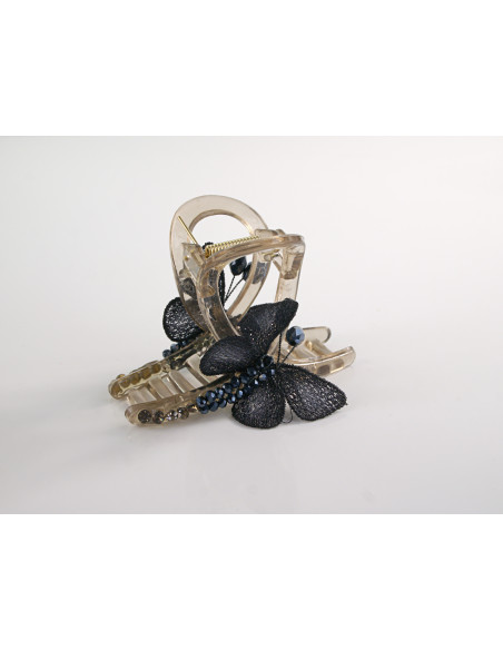 Klamra do Włosów WIECZOROWA Z MOTYLEM ŚWIECĄCA   Lolita Akcesoria