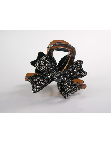Klamra do Włosów WIECZOROWA Z KOKARDĄ CYRKONIE...