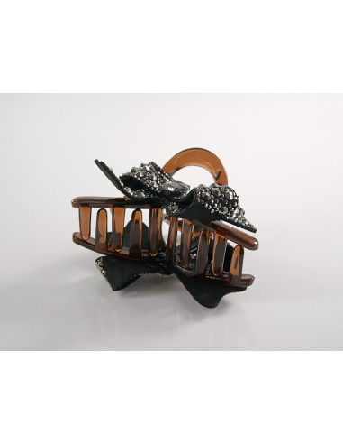 Klamra do Włosów WIECZOROWA Z KOKARDĄ CYRKONIE...