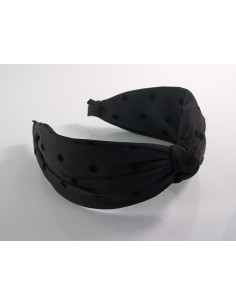 OPASKA do Włosów CZARNA KROPKI WĘZEŁ / SUPEŁ SATYNA... 2