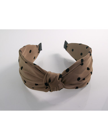 OPASKA do Włosów BEŻOWA KROPKI WĘZEŁ / SUPEŁ...