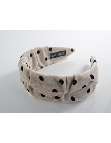 OPASKA do Włosów JASNY BEŻ / ECRU KROPKI...