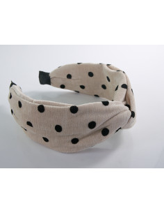 OPASKA do Włosów JASNT BEŻ/ ECRU KROPKI KROPECZKI SUPEŁ...