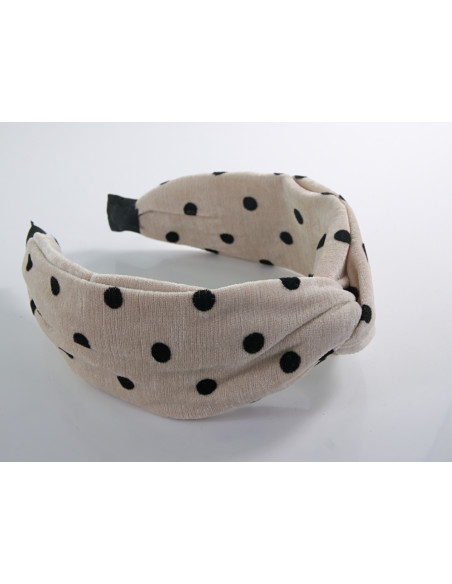 OPASKA do Włosów JASNT BEŻ/ ECRU KROPKI KROPECZKI SUPEŁ Lolita Akcesoria