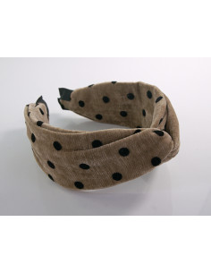 OPASKA do Włosów CIEMNY  BEŻ KROPKI KROPECZKI SUPEŁ...