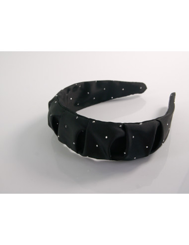 OPASKA do Włosów CZARNY SREBRNE DŻETY...