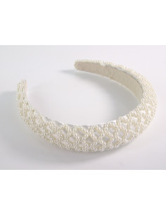 OPASKA do Włosów Z PEREŁKAMI PERŁOWA PERŁY FASCYNATOR...