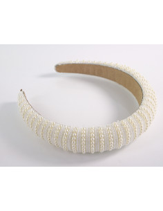 OPASKA do Włosów Z PEREŁKAMI PERŁOWA PERŁY FASCYNATOR...