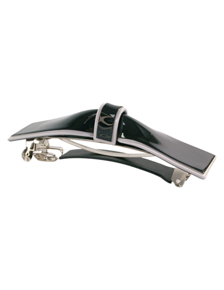 KLAMRA FRANCUSKA KOKARDKA CZARNA  Z LAMÓWKĄ  Lolita Accessories