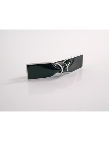 KLAMRA FRANCUSKA KOKARDKA CZARNA  Z LAMÓWKĄ...