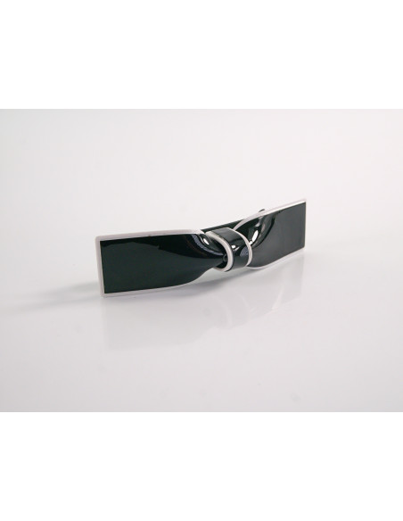 KLAMRA FRANCUSKA KOKARDKA CZARNA  Z LAMÓWKĄ  Lolita Accessories