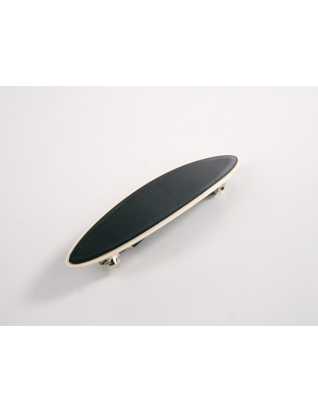 KLAMRA FRANCUSKA ELIPSA CZARNA  Z LAMÓWKĄ  Lolita Accessories