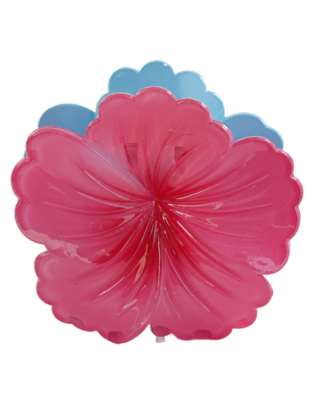 Klamra do Włosów KWIATEK DWUKOLOROWY HIBISKUS   KWIAT Lolita Akcesoria 8 cm