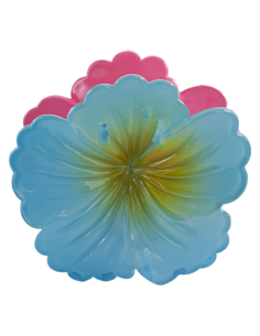 Klamra do Włosów KWIATEK DWUKOLOROWY HIBISKUS   KWIAT... 2