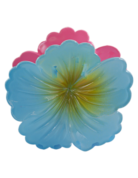 Klamra do Włosów KWIATEK DWUKOLOROWY HIBISKUS   KWIAT Lolita Akcesoria 8 cm