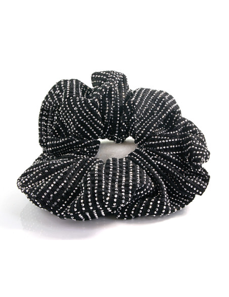 Gumka do włosów Scrunchie WIECZOROWA  LOLITA AKCESORIA CZARNY XL