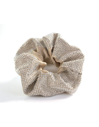 Gumka do włosów Scrunchie WIECZOROWA  LOLITA AKCESORIA JASNY BEŻ