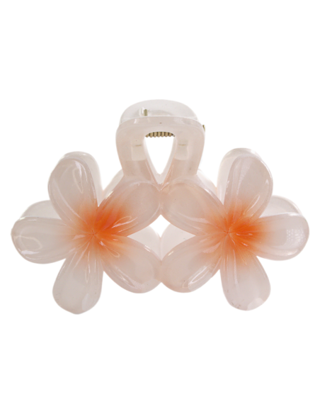 Klamra do Włosów HAWAJSKI PODWÓJNY KWIATEK  ECARLA Lolita Akcesoria 8 cm
