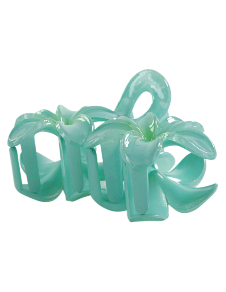 Klamra do Włosów HAWAJSKI PODWÓJNY KWIATEK  ECARLA Lolita Akcesoria 8 cm