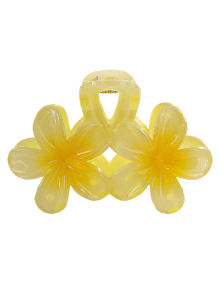 Klamra do Włosów HAWAJSKI PODWÓJNY KWIATEK  ECARLA Lolita Akcesoria 8 cm