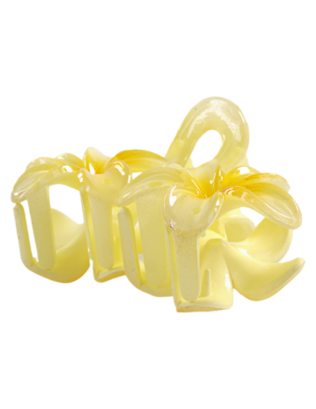 Klamra do Włosów HAWAJSKI PODWÓJNY KWIATEK  ECARLA Lolita Akcesoria 8 cm