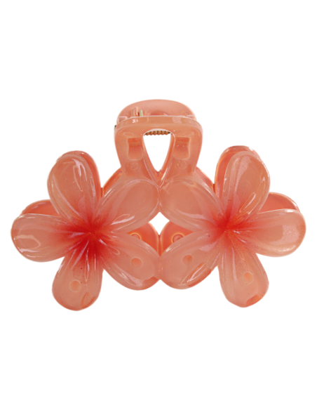 Klamra do Włosów HAWAJSKI PODWÓJNY KWIATEK  ECARLA Lolita Akcesoria 8 cm