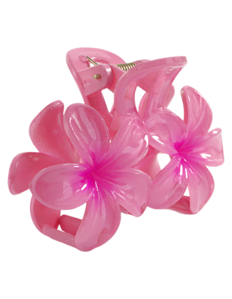 Klamra do Włosów HAWAJSKI PODWÓJNY KWIATEK  ECARLA Lolita Akcesoria 8 cm