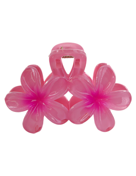 Klamra do Włosów HAWAJSKI PODWÓJNY KWIATEK  ECARLA Lolita Akcesoria 8 cm