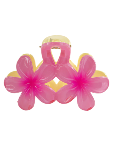 Klamra do Włosów HAWAJSKI PODWÓJNY KWIATEK  ECARLA Lolita Akcesoria 8 cm