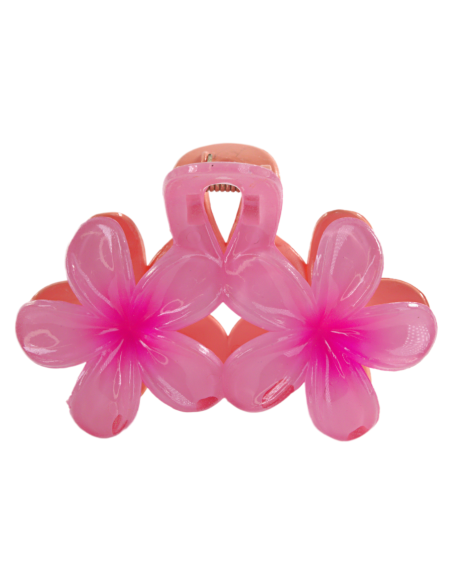 Klamra do Włosów HAWAJSKI PODWÓJNY KWIATEK  ECARLA Lolita Akcesoria 8 cm