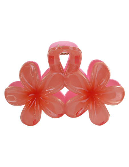 Klamra do Włosów HAWAJSKI PODWÓJNY KWIATEK  ECARLA Lolita Akcesoria 8 cm