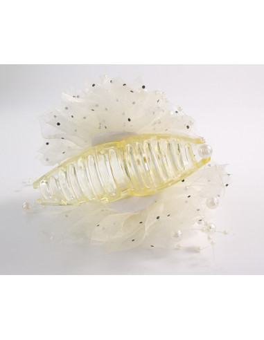 Klamra do Włosów WIECZOROWA BIAŁY ECRU KWIAT...