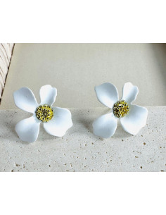 Kolczyki KWIATY KWIATKI BOHO Lolita Accessories srebrny...