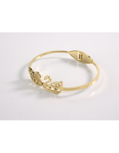 BRANSOLETKA  na rękę złota stal chirurgiczna...