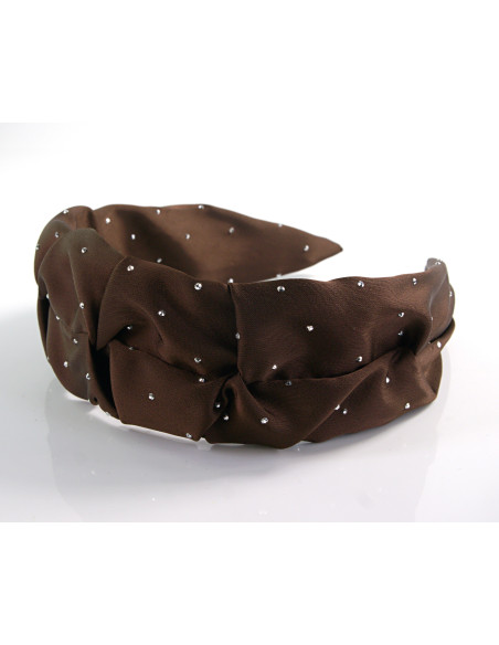 OPASKA do Włosów NATURA BRĄZOWA MARSZCZONA Z DŻETAMI Lolita Akcesoria