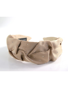 OPASKA do Włosów NATURA BEŻOWY MARSZCZONA Z DŻETAMI...