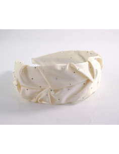 OPASKA do Włosów NATURA BIAŁY ECRU  MARSZCZONA Z DŻETAMI... 2