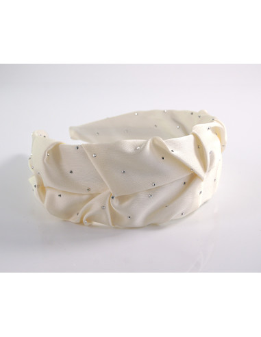 OPASKA do Włosów NATURA BIAŁY ECRU  MARSZCZONA...